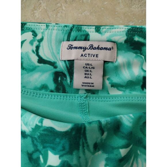 Tommy Bahama Active Skort Skirt Women Large‎ Green Abstract Tropical UPF 50 - Picture 6 of 9